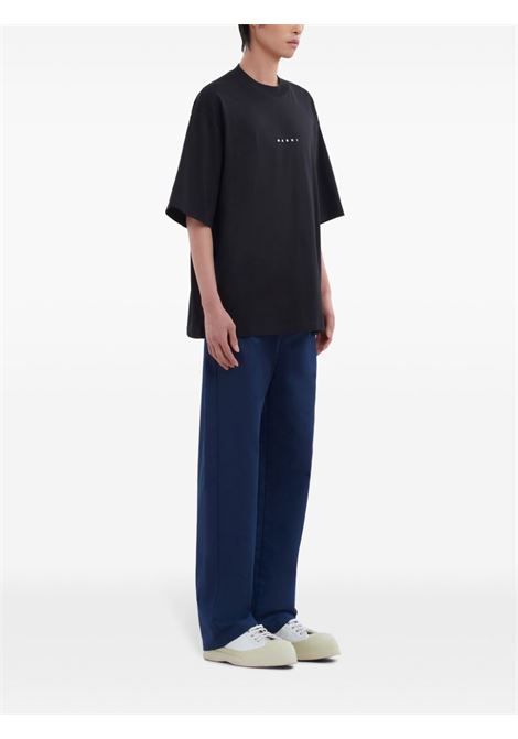 logo t-shirt man black MARNI | HUMU0223P1 USCS87LON99